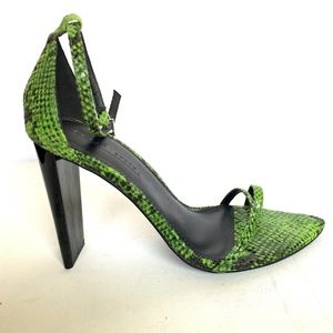 ASOS Design Harper Barely There Snakeskin Sandals